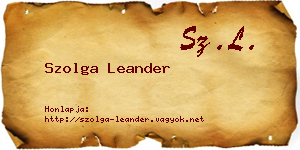Szolga Leander névjegykártya